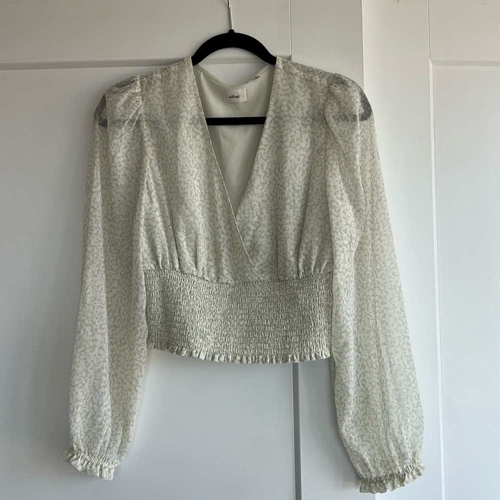 Sage green and yellow WILFRED top